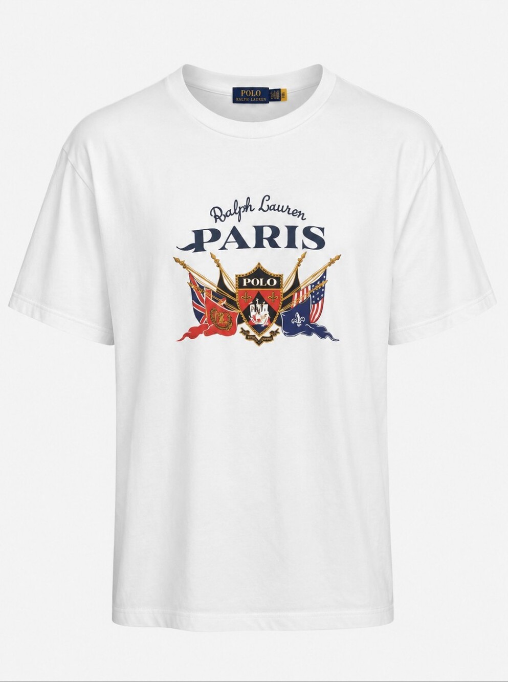 NWT Polo Ralph Lauren Paris Graphic T-Shirt Men's XLT White Short Sleeve Tee